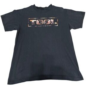 Tool Band T-Shirt Parabola Graphic Black Vintage Double Sided Mens Large